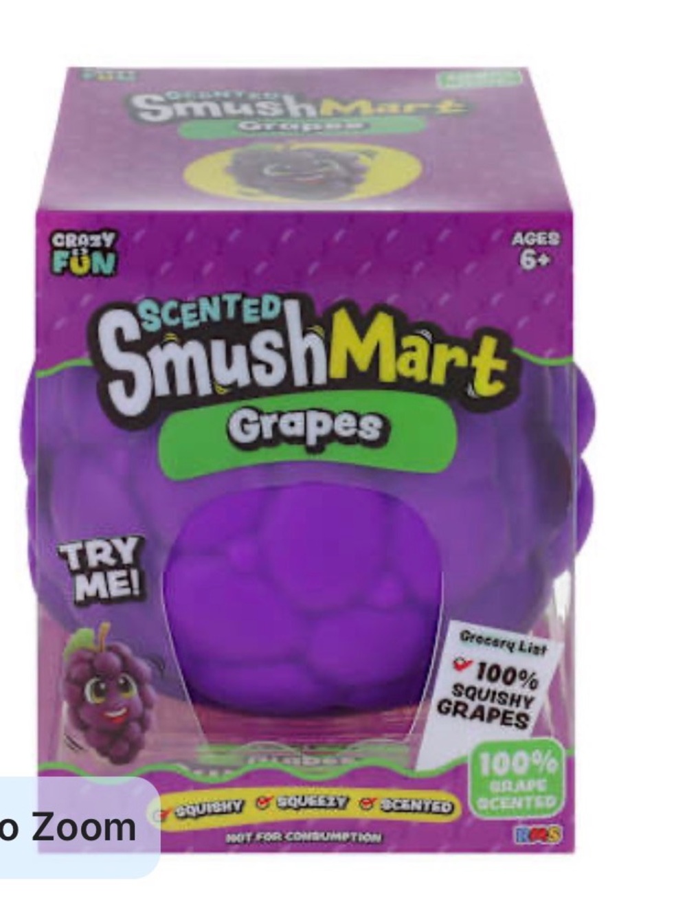 Smush Mart Scented Grape Squishy 🍇 Viral Stress Toy Slow Rising Fidget NEW